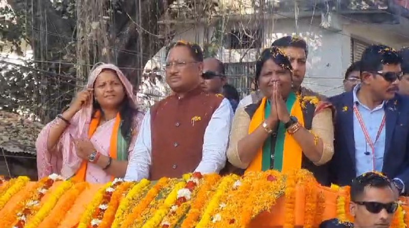 CM road show in Ambikapur